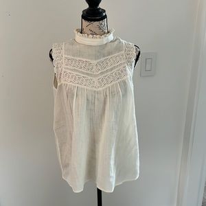 Cream cotton top size US 10